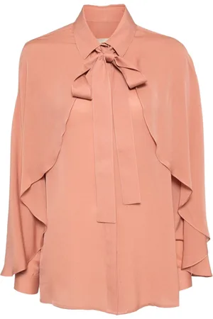 Elie saab Silkeskjorte med kappe-effekt