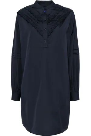 Maison Kitsuné Skjortekjole med broderi