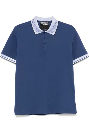 VERSACE Polo med logo på kraven