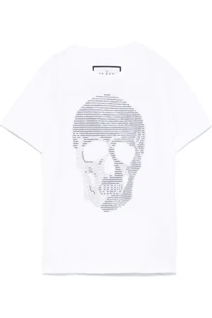 Philipp Plein T-shirt med rhinsten-dødningehoved