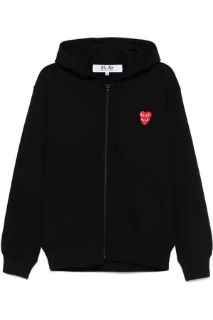 Comme des Garçons Hættetrøje med dobbelt hjertemærke