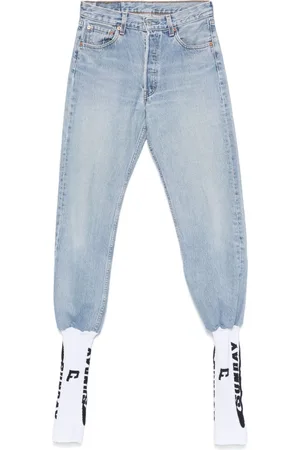PROTOTYPES Jeans med ribbet ankel