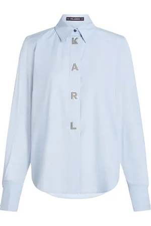 Karl Lagerfeld Karl lettering skjorte i økologisk bomuld