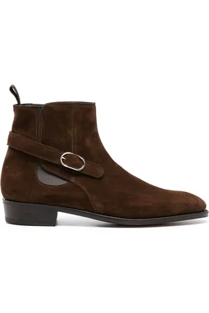 JOHN LOBB Støvler i ruskind med mandelformet tå