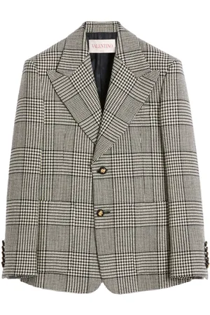 VALENTINO GARAVANI Enkeltradet houndstoothmønstret blazer