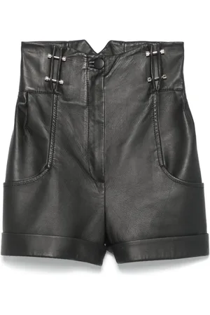 MITILIANE COUTURE Shorts i læder med piercing-detalje
