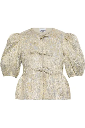 Ganni Bluse i lurex