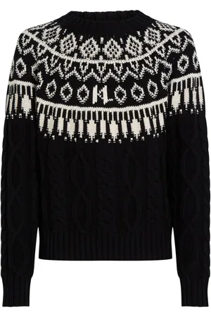 Karl Lagerfeld Intarsia-strikket trøje med mønster