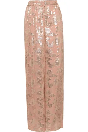 BIYAN Bukser i jacquard med blomstermønster