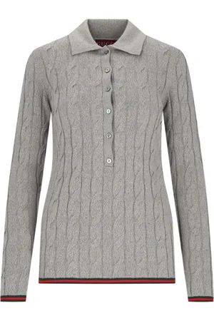 Gucci Kabelstrikket top med ribbet kant