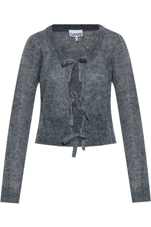 Ganni Cardigan med bindelukning