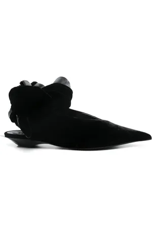 MUGLER Mules i læder med knude