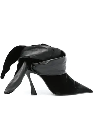 MUGLER 95 mm Fang mules i læder med knude