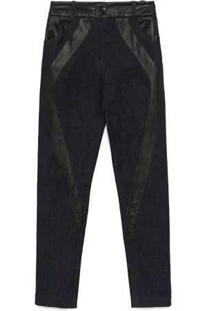 MITILIANE COUTURE Jeans med læderindlæg