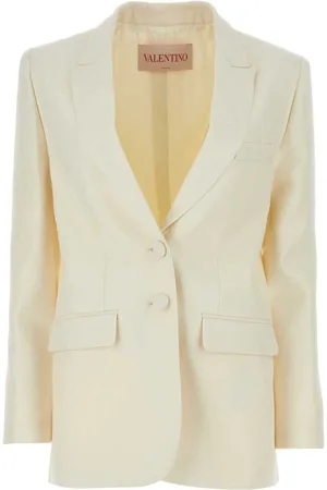 VALENTINO GARAVANI Enkeltradet Toile Iconographe blazer