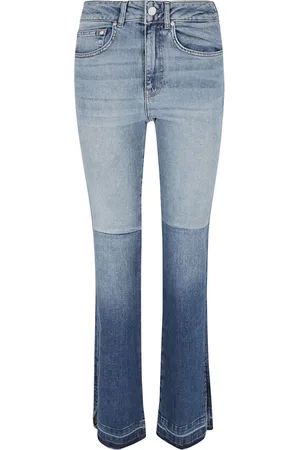 AG Jeans Tofarvede jeans med lige ben og logomærke