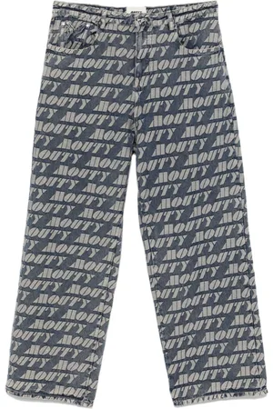 MOUTY Løstsiddende jeans med jacquardlogo