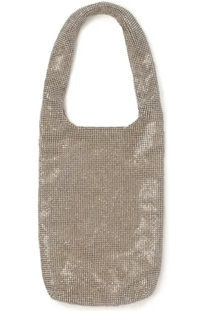 KARA Tote-taske i krystaludsmykket mesh