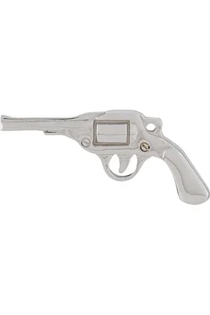 TRUE ROCKS Enkel stud-ørering med pistol-motiv