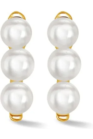 Dower and Hall Timeless Triple Pearl Bar-ørestikker