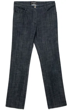 CHANEL 2005 denimbukser med logomærke