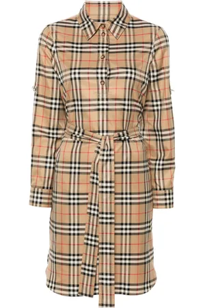 Burberry Vintage-ternet skjortekjole