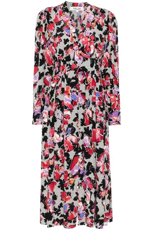 Diane von Furstenberg Mellemlang Erica kjole