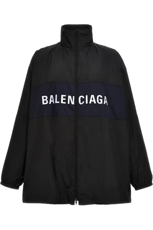 Balenciaga Vindjakke med logotryk og lynlås
