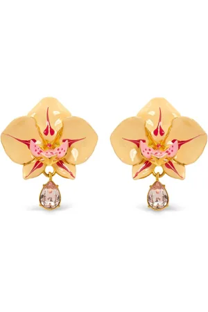 Oscar de la Renta Watercolor Orchid øreclips