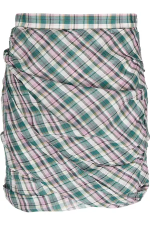 Marant Etoile Kort ternet Birdy nederdel med drapering