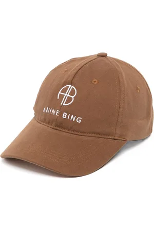 ANINE BING Broderet baseballkasket i twill
