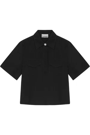 Ganni Bluse i twill