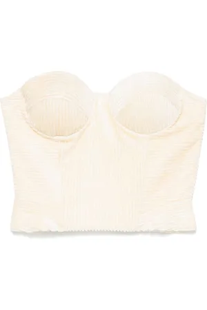 ERMANNO SCERVINO Ribbet bustier-top i velour