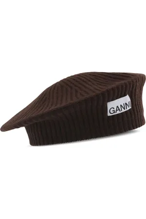 Ganni Beret med logoapplikation