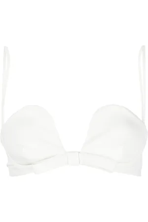 BLANCA Cropped top med sløjfedetalje