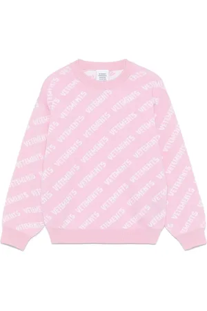 Vetements Sweater med logo i jacquard