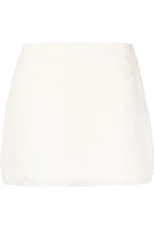 BLANCA Mellemlang nederdel med satin-finish