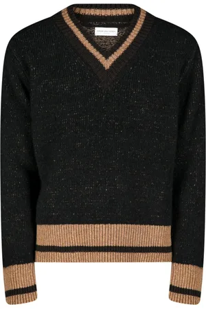 DRIES VAN NOTEN Stribet trøje med V-hals