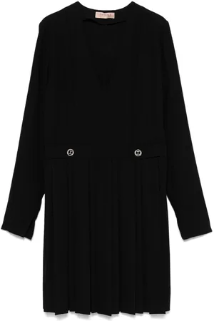 Twin-Set Kort kjole i crepe med plisseringer