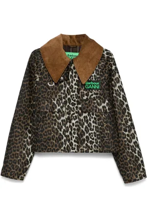 Barbour Jakke med leopardtryk og voksbehandling