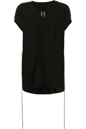 Rick Owens T-shirt med løbesnor i taljen