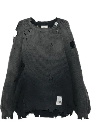 Maison Mihara Yasuhiro Sweater med slitageeffekt