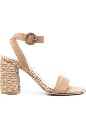 Gianvito Rossi 85 mm sandaler i ruskind