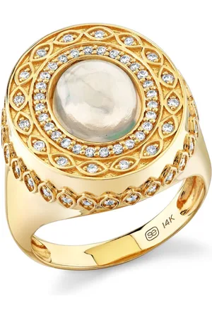 Sydney Evan Marquise Eye signetring i 14 karat guld med diamant
