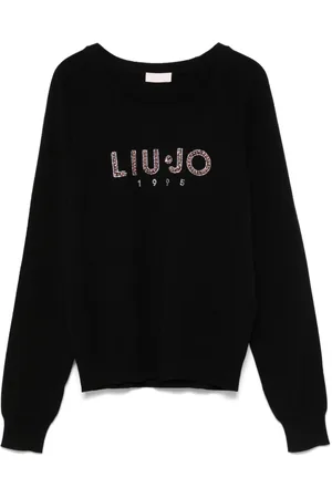 Liu Jo Sweatshirt med rhinsten-logo
