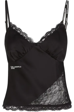 Karl Lagerfeld Top med broderet logo