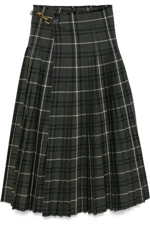 Burberry Lang vintage-ternet nederdel