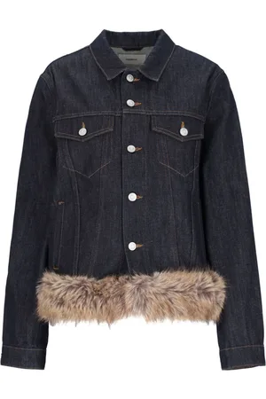 COPERNI Denimjakke med kant imiteret pels