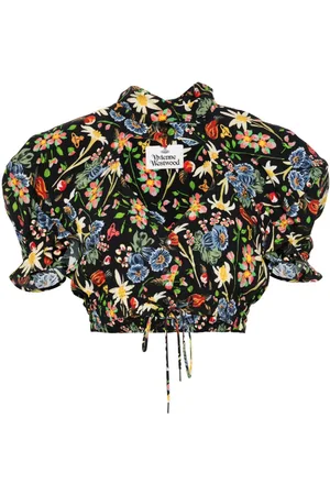 Vivienne Westwood Cropped bluse med blomstertryk
