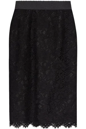 Dolce & Gabbana Mellemlang nederdel med blondepanel
